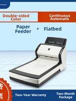 Fast Continuous Document Scanner Thick Paper Certificate Automatic Dual-side Color PDF JPG