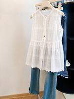 XUNZHU | French Style Sweet Lace Sleeveless Top Loose Fit Unisex