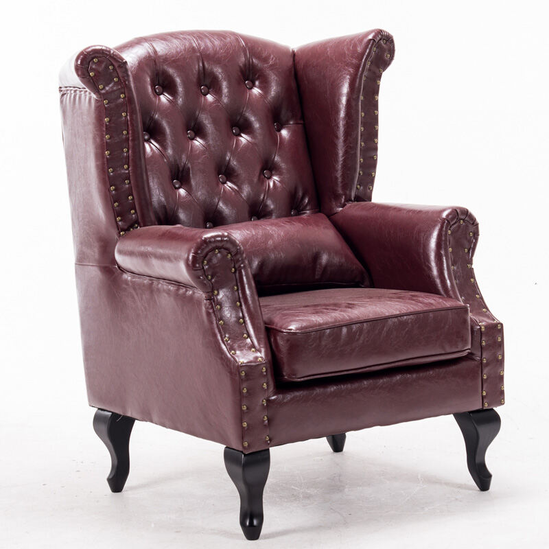 American Style Country Leather Fabric Sofa Combination Retro