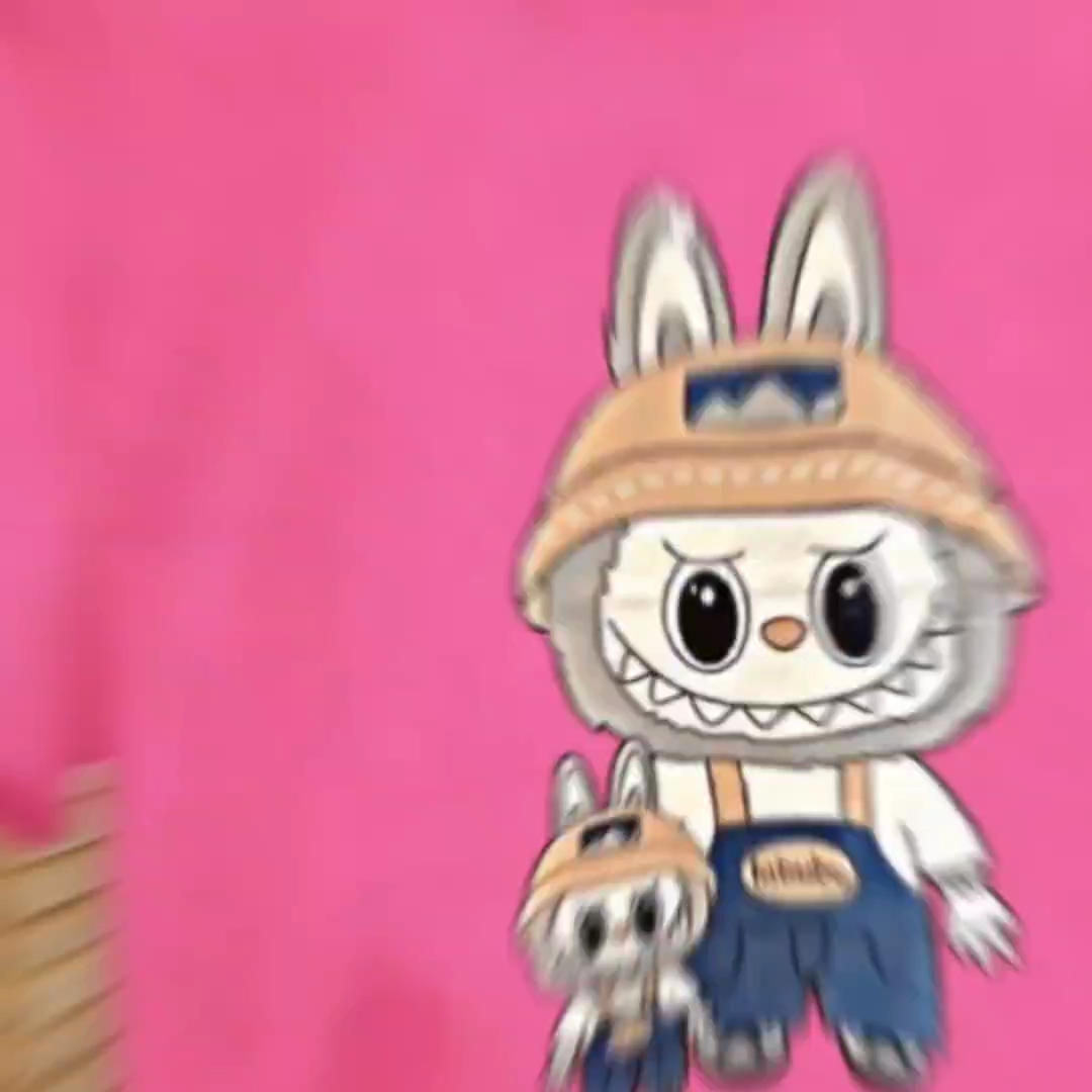 Baju Kaos atasan anak Unisex Edisi Labubu The Elf lengan pendek Sablon Digital usia 1-12 tahun