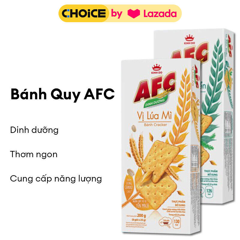Bánh Quy Dinh Dưỡng AFC Đủ Vị 172gr ( AFC Vị Rau, Lúa Mì, Tảo, Bò Bít Tết, Gà Sả Tắc)