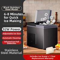 deli | Compact Portable Home Ice Maker Automatic Mini Ice Cube Maker for Kitchen Bedroom Low Power Consumption Countertop Ice Machine