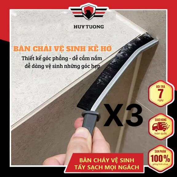 Chổi chà góc combo 3 chiếc siêu tiện lợi chổi vệ sinh góc cạnh nhà tắm nhà bếp cầm tay Huy Tưởng