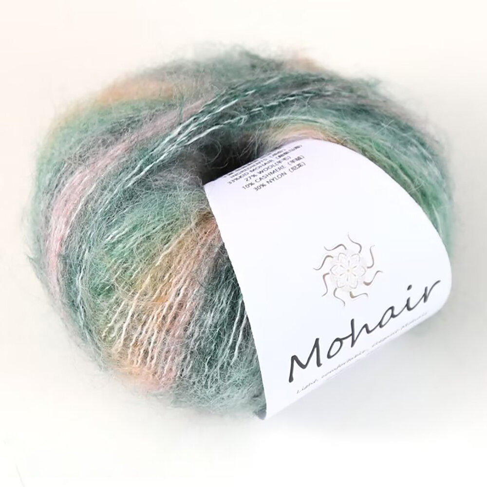 1pc Mohair Soft Cotton Yarn Gradient Color Yarn Thread Dyed Wool Yarn for Sweaters Scarves Hats Hand Knitting Yarn