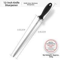 SHI BA ZI ZUO | Kitchen Butcher Knife Sharpening Rod 8 Inches