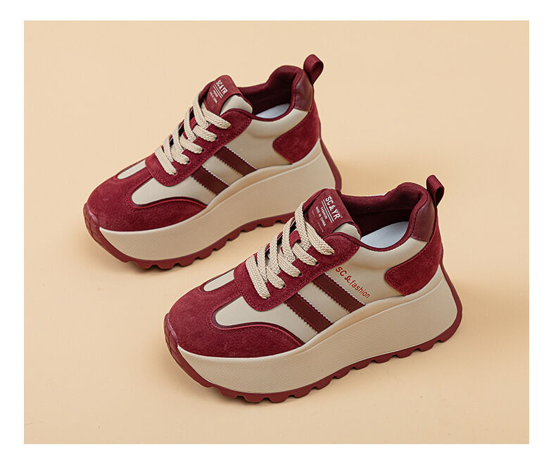 Spring New Style Women's Casual Thick Bottom Agan Dad Shoes Fashion Small Size Heightening Shoes Leisure Sports Running Shoes · v9