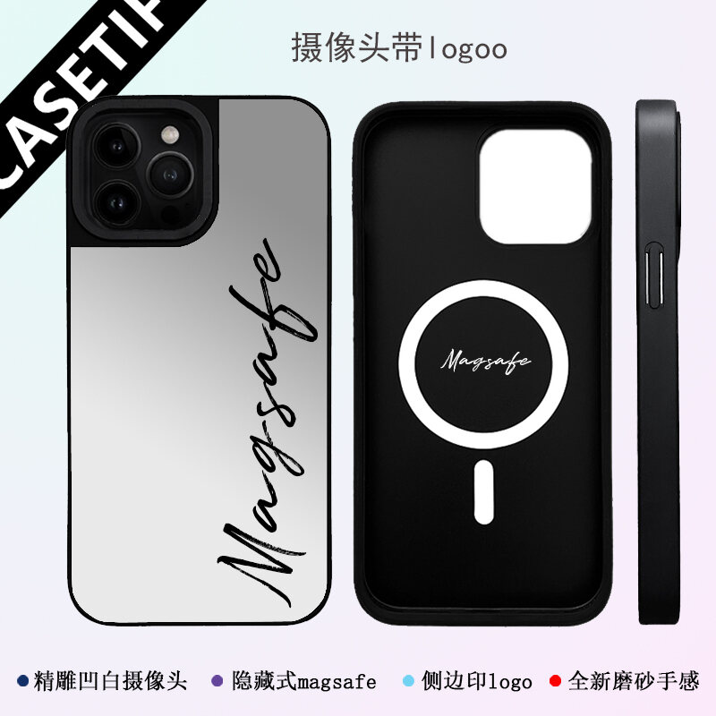 MagSafe Compatible Mirror Finish Phone Case for   16Pro 16Pro Max 15Pro Max 14Pro And 14Pro Max Simple Design Silicone Material