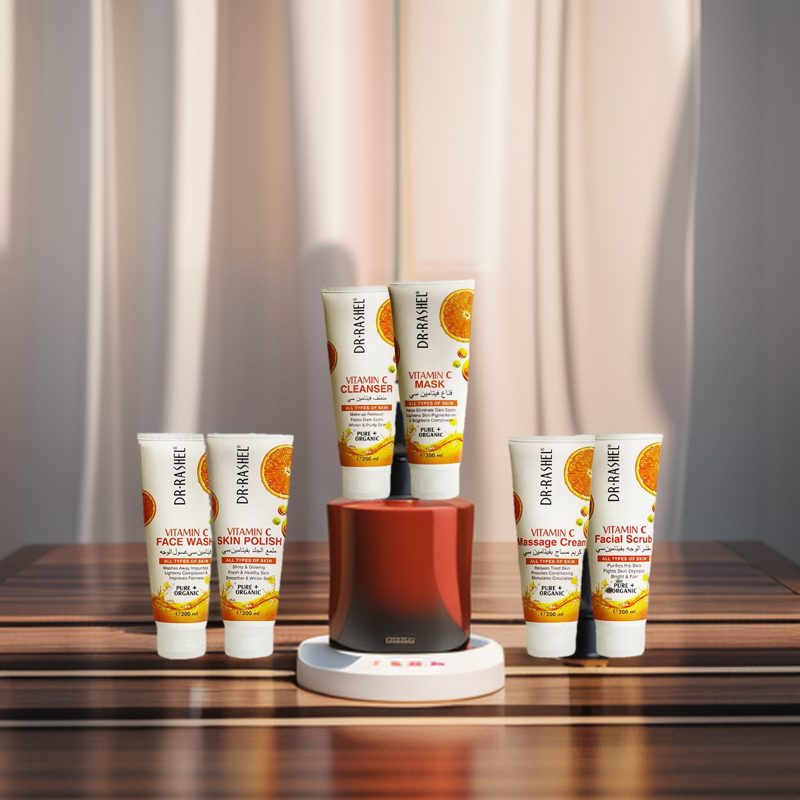 DR-RASHEL Whitening Vitamin C Facial Kit 6 Steps Facial Set. 