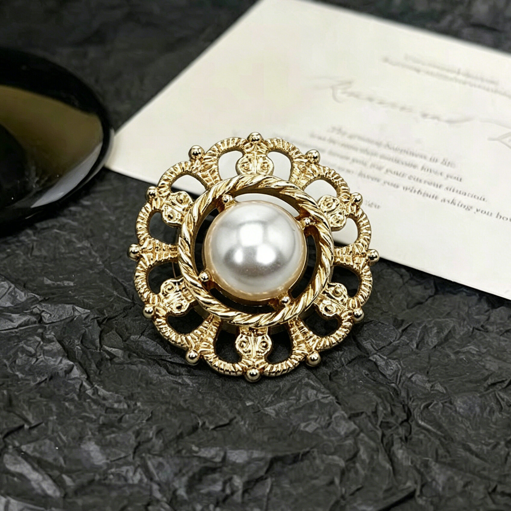 Hollow Pearl Button for Coats Metal