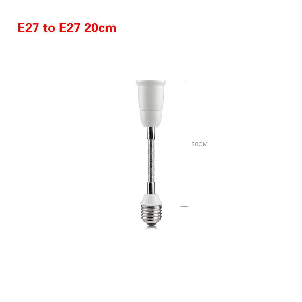 20/30/40/50/60cm E27 to E27 Base LED Lamp Holder Extension Adapter Converter Screw Socket Extender Light Bulb Holder