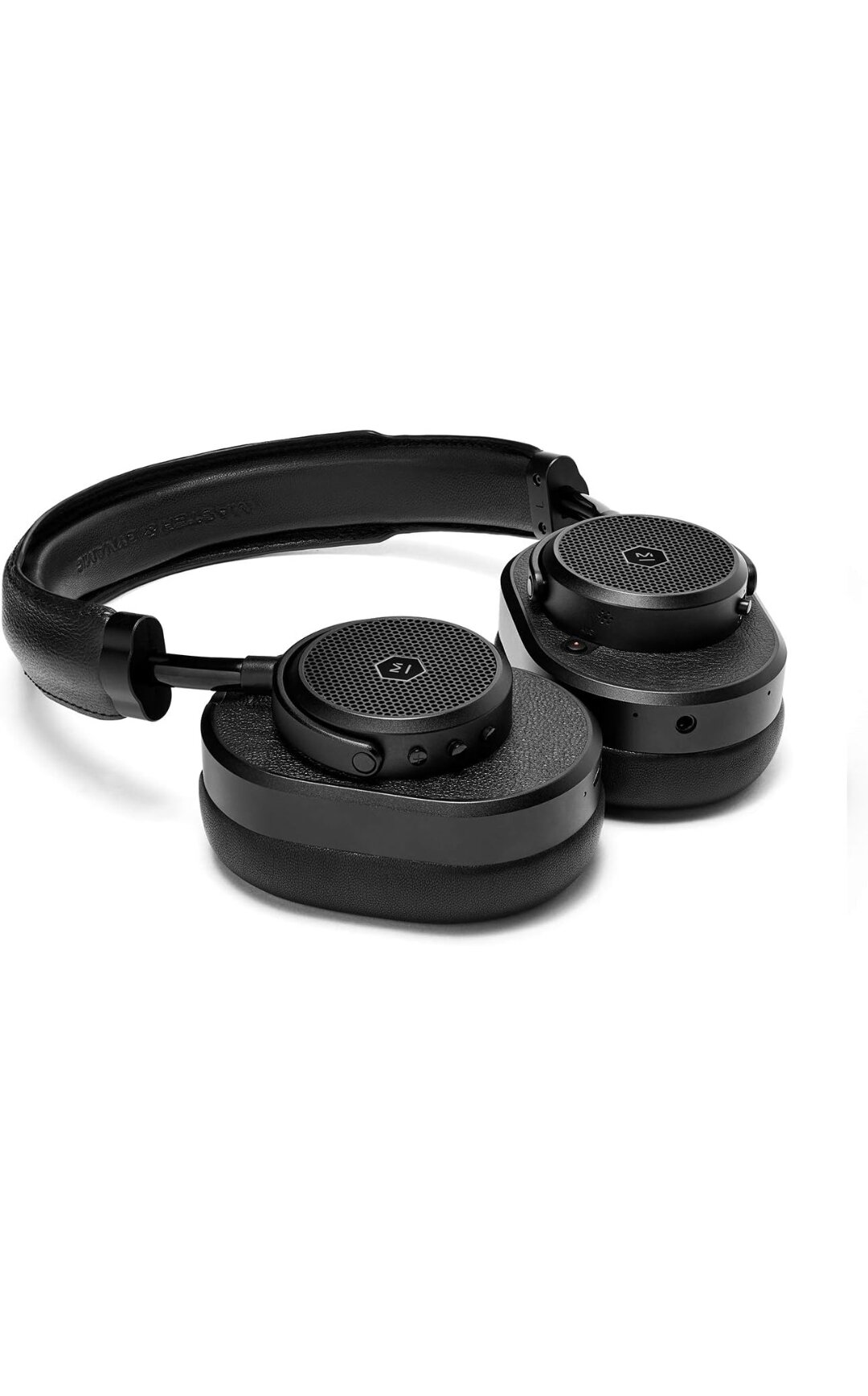 MASTER & DYNAMIC MW65 Active Noise-Cancelling Wireless Headphones – Bluetooth Over-Ear Headphones with Mic – Luxury Black Metal/Black Leather. 